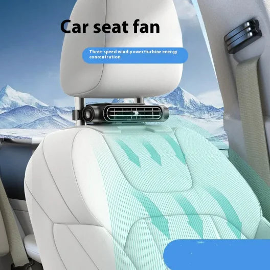 USB Car Seat Fan (No-Blade) - Plug-In