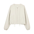 Drawstring High-Grade PU Leather Jacket