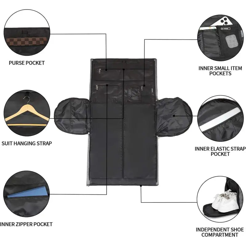 Handheld Travel Folding Lever Bag With Large Capacity